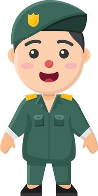 army character soldier marines military uniform weapon armed man cartoon comic animation security