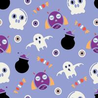 Nightmare Before Halloween Spooky Patterns for Fall vector