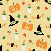 Mystical and Mysterious Halloween Spirit Patterns vector