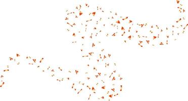 Glitter shiny orange with curve swirl line illustration on transparent background vector