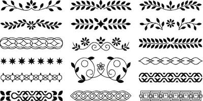 set of decorative borders and elements for design vector