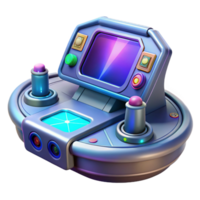 beautiful minimalist Spaceship console, holographic display, interactive buttons exclusive png