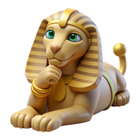 dramatic modern Sphinx, riddle-posing creature, Egyptian mythology, original png