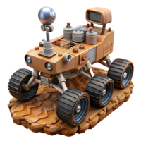quintessential baroque Mars rover exploring the surface NO BACKGROUND with Transparent Background. premium png