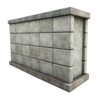 dazzling coastal Concrete wall section, textured, industrial, NO BACKGROUND with Transparent Background. genuine png