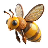 radiant dynamic avant-garde Honeybee covered in pollen NO BACKGROUND with Transparent Background. flawless png