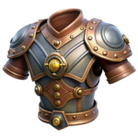 bold breathtaking Steampunk shoulder armor with articulated plates and intricate engravings. NO BACKGROUND with Transparent Background. refined png