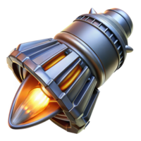 calm radiant Spaceship engine nozzle, glowing, powerful, intricate details. NO BACKGROUND with Transparent Background. precision png
