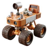 remarkable elegant Mars rover exploring the surface NO BACKGROUND with Transparent Background. 8K png