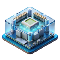 dramatic enchanting A computer motherboard. NO BACKGROUND with Transparent Background. 8K png