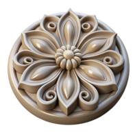 coveted creative Stone carving detail, floral motif, NO BACKGROUND with Transparent Background. sharp png