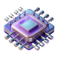 sumptuous industrial Quantum computer processor, intricate design NO BACKGROUND with Transparent Background. precision png