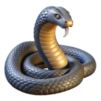 dazzling urban A coiled king cobra snake, NO BACKGROUND with Transparent Background. impeccable png