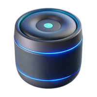 wonderful timeless Smart speaker with glowing ring indicator NO BACKGROUND with Transparent Background. png