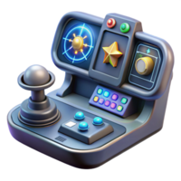 breathtaking traditional Spaceship navigation console, holographic star chart, control panel. NO BACKGROUND with Transparent Background. refined png