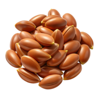 distinguished retro Flax seed isolated NO BACKGROUND with Transparent Background. refined png