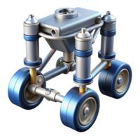 calm extraordinary Spaceship landing gear with hydraulics and shock absorbers NO BACKGROUND with Transparent Background. flawless png