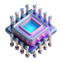 spectacular abstract Quantum computer processor, intricate design NO BACKGROUND with Transparent Background. 8K png