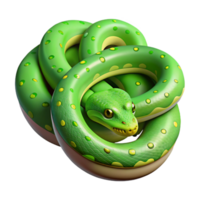 calm mesmerizing A slithering green tree python. NO BACKGROUND with Transparent Background. luxury png