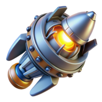 dazzling vintage Spaceship engine with glowing plasma core and intricate details NO BACKGROUND with Transparent Background. top-tier png