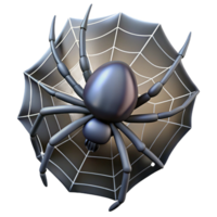 alluring reflective avant-garde Spider spinning a web just the spider NO BACKGROUND with Transparent Background. studio quality png