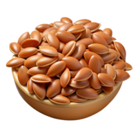 iconic abstract Flax seed isolated NO BACKGROUND with Transparent Background. museum quality png