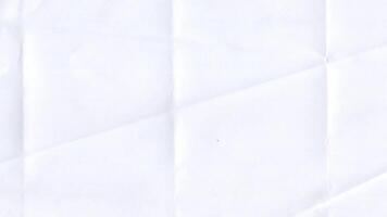 Animated crumpled white sheet texture with paper folds and soft shadows video