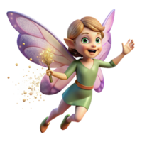 distinctive abstract A playful pixie with butterfly wings, sprinkling magical dust. NO BACKGROUND with Transparent Background. original png