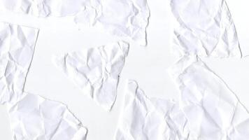 Subtle torn white crumpled paper loop, organic motion for soft background visuals video