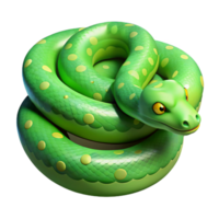 exceptional classic A slithering green tree python, coiled. NO BACKGROUND with Transparent Background. elite png
