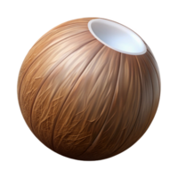 energetic captivating Coconut NO BACKGROUND with Transparent Background. crisp png