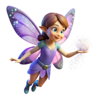 dazzling unforgettable A playful pixie with butterfly wings, sprinkling magical dust. NO BACKGROUND with Transparent Background. png
