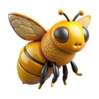 beautiful rare Honeybee covered in pollen NO BACKGROUND with Transparent Background. png