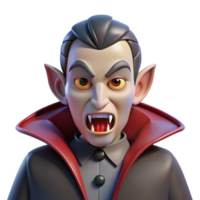 calm majestic A sinister vampire, with fangs bared, NO BACKGROUND with Transparent Background. fine detail png