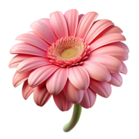 beautiful futuristic Single gerbera daisy, pink NO BACKGROUND with Transparent Background. elite png