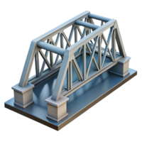 breathtaking sought-after Architectural model of a truss bridge NO BACKGROUND with Transparent Background. png