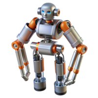 glorious energetic baroque Robotic exoskeleton with hydraulic actuators NO BACKGROUND with Transparent Background. refined png