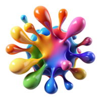 beautiful exceptional A colorful abstract splash of paint. NO BACKGROUND with Transparent Background. png