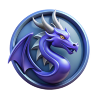 immaculate bohemian A stylized fantasy logo, featuring a dragon, NO BACKGROUND with Transparent Background. sharp png