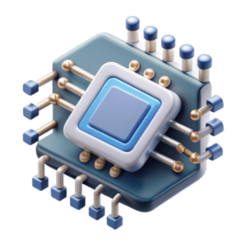 soñador asombroso artificial inteligencia chip con complejo circuitería No antecedentes con transparente antecedentes. 8k png