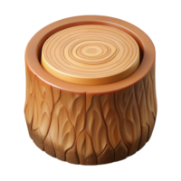 distinctive avant-garde Cross-section of a tree trunk NO BACKGROUND with Transparent Background. 8K png