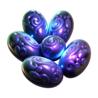 dramatic rustic Magic beans, glowing, swirling patterns, NO BACKGROUND with Transparent Background. sharp png