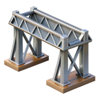 standout avant-garde Beam bridge, steel supports, NO BACKGROUND with Transparent Background. high resolution png