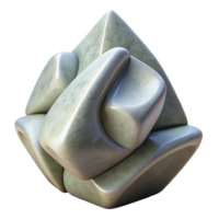 calm hypnotic Stone sculpture fragment, abstract form, NO BACKGROUND with Transparent Background. impeccable png