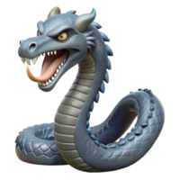 dramatic dynamic geometric Jormungandr, world serpent, Norse mythology, NO BACKGROUND with Transparent Background. precision png