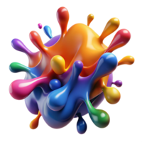 wonderful dramatic organic A colorful abstract splash of paint. NO BACKGROUND with Transparent Background. luxury png