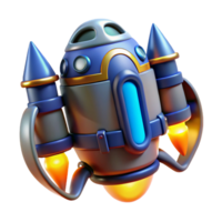 captivating dreamy vintage Futuristic jetpack with glowing thrusters NO BACKGROUND with Transparent Background. premium png