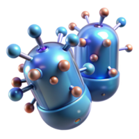 captivating classic Advanced medical nanobots with glowing particles NO BACKGROUND with Transparent Background. original png