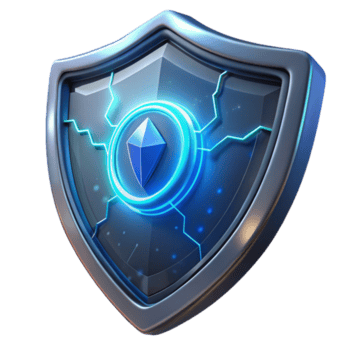 striking ethereal urban Futuristic shield with energy field NO BACKGROUND with Transparent Background. sharp png