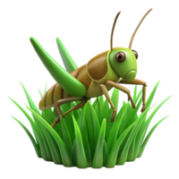 mesmerizing organic A grasshopper perched on a blade of grass, NO BACKGROUND with Transparent Background. grass removed for transparent background ultra HD png